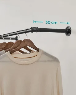 Best Sale SONGMICS Portant barre vêtement Noir