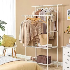 Best Sale SONGMICS Portant barres blanc