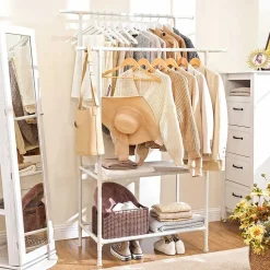 Best Sale SONGMICS Portant barres blanc