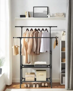 Best Sale SONGMICS Portant barres blanc