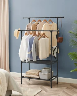 Best Sale SONGMICS Portant barres blanc