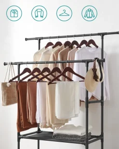 Best Sale SONGMICS Portant barres blanc