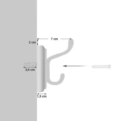 Clearance SONGMICS Portant mural Blanc
