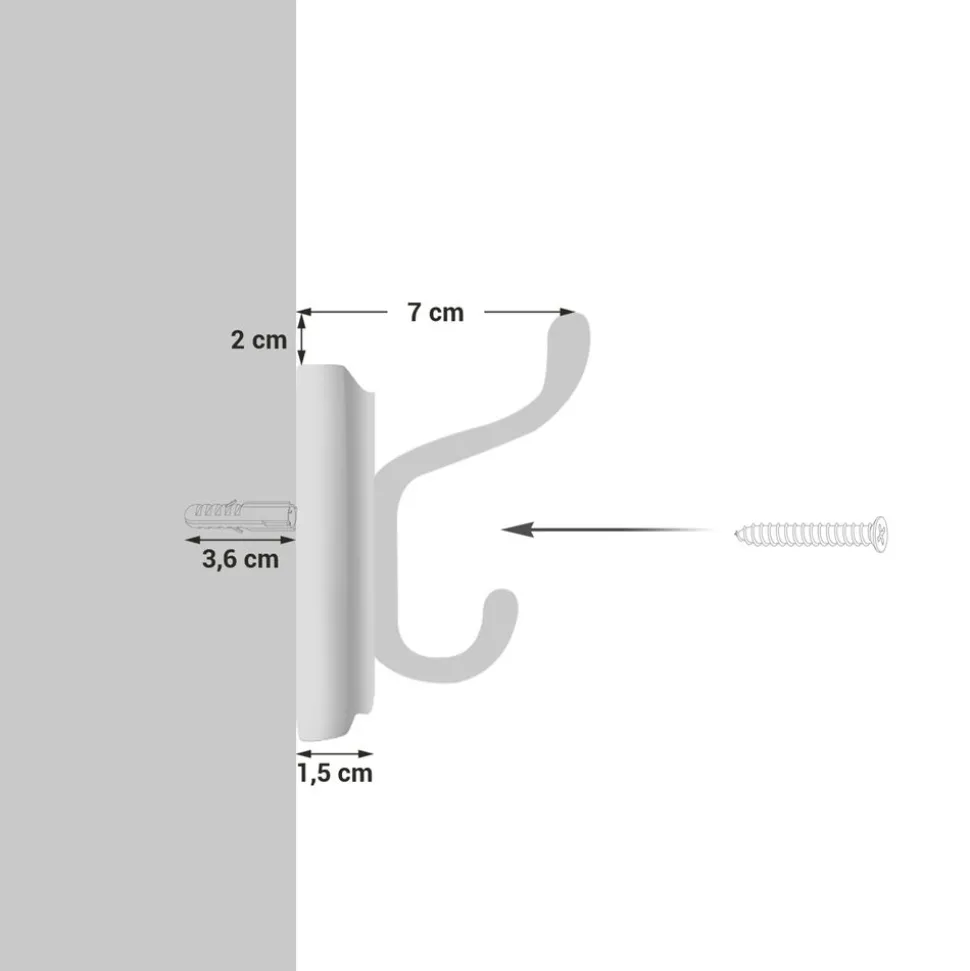 Clearance SONGMICS Portant mural Blanc