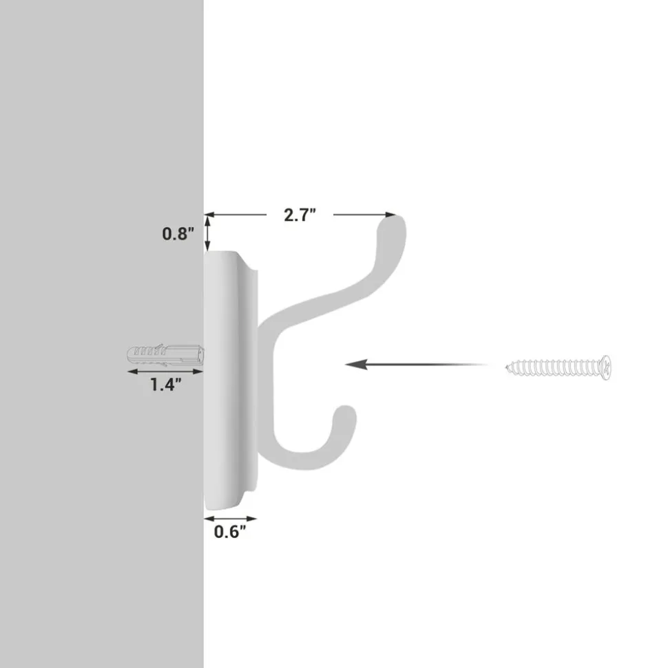 Clearance SONGMICS Portant mural Blanc