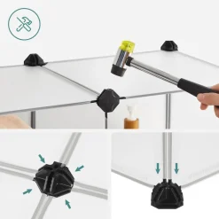 Fashion SONGMICS Portant tringle étagère