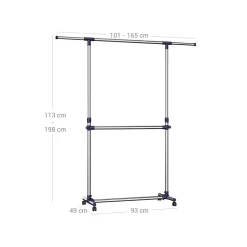 Sale SONGMICS Portant vêtements 3 barres