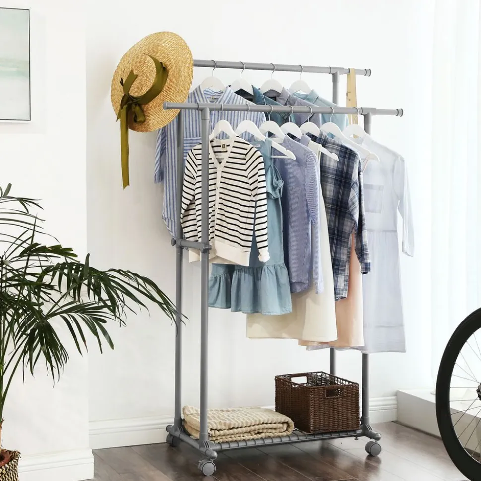 Fashion SONGMICS Portant vêtements Gris