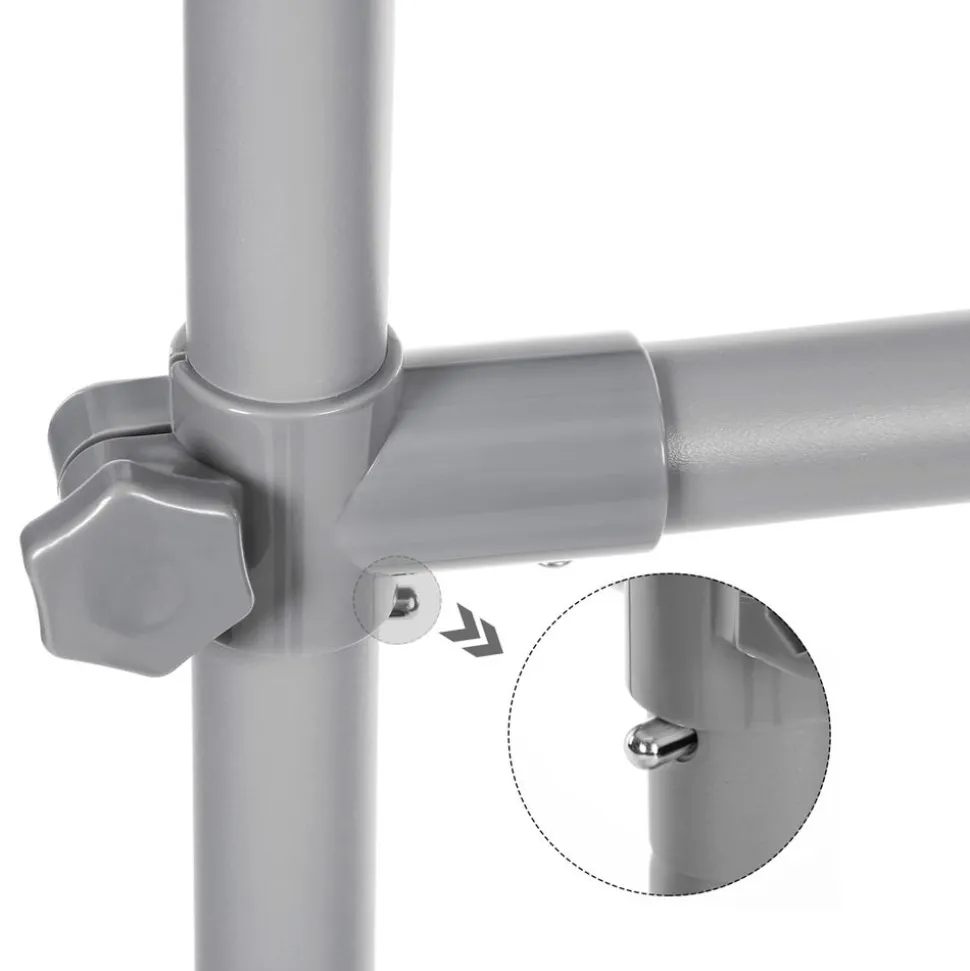 Fashion SONGMICS Portant vêtements Gris