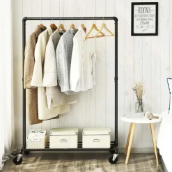 Fashion SONGMICS Portant vêtements Noir