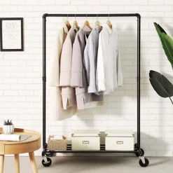 Fashion SONGMICS Portant vêtements Noir