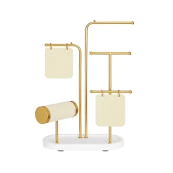 Shop SONGMICS Porte-bijoux en métal doré métallique