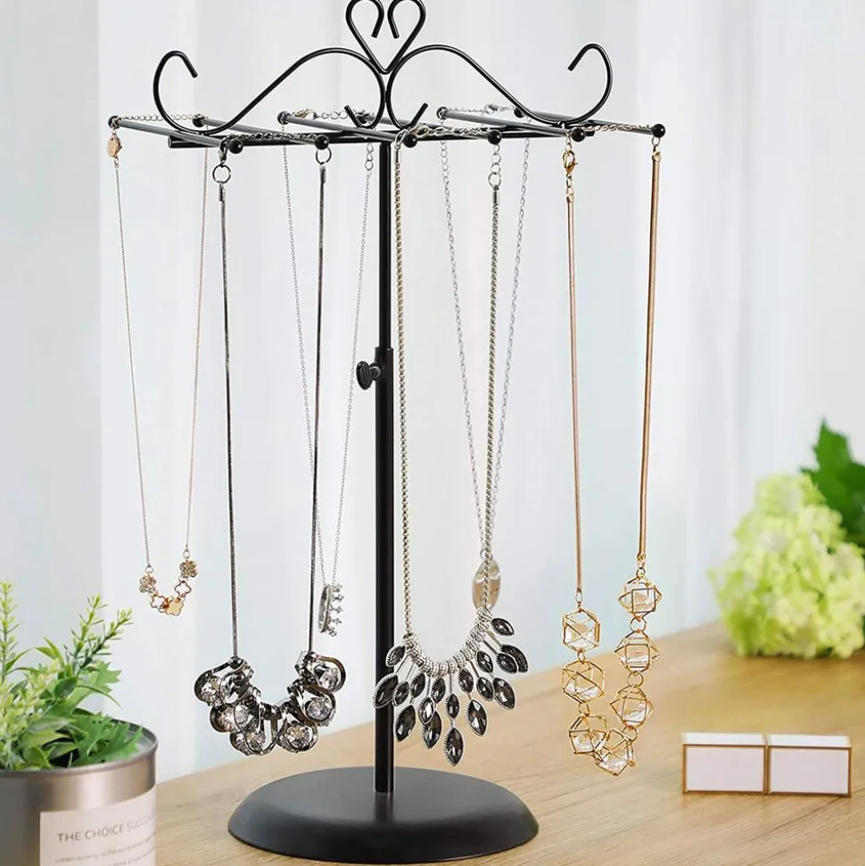 Cheap SONGMICS Porte-bijoux sur pied blanc