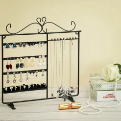 Best SONGMICS Porte-bijoux suspendable noir Blanc