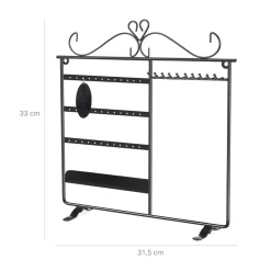 Best SONGMICS Porte-bijoux suspendable noir Blanc