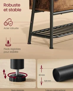 Hot SONGMICS Porte-chaussures réglable à 8 niveaux jusqu’à 48 paires noir d’encre