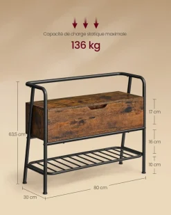 Hot SONGMICS Porte-chaussures réglable à 8 niveaux jusqu’à 48 paires noir d’encre