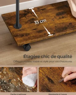 Fashion SONGMICS Porte-manteau 12 crochets structure métallique 175 cm noir d'encre