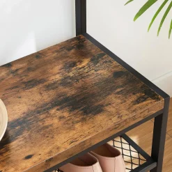 Cheap SONGMICS Porte-manteau 5 étagères marron rustique et noir d’encre