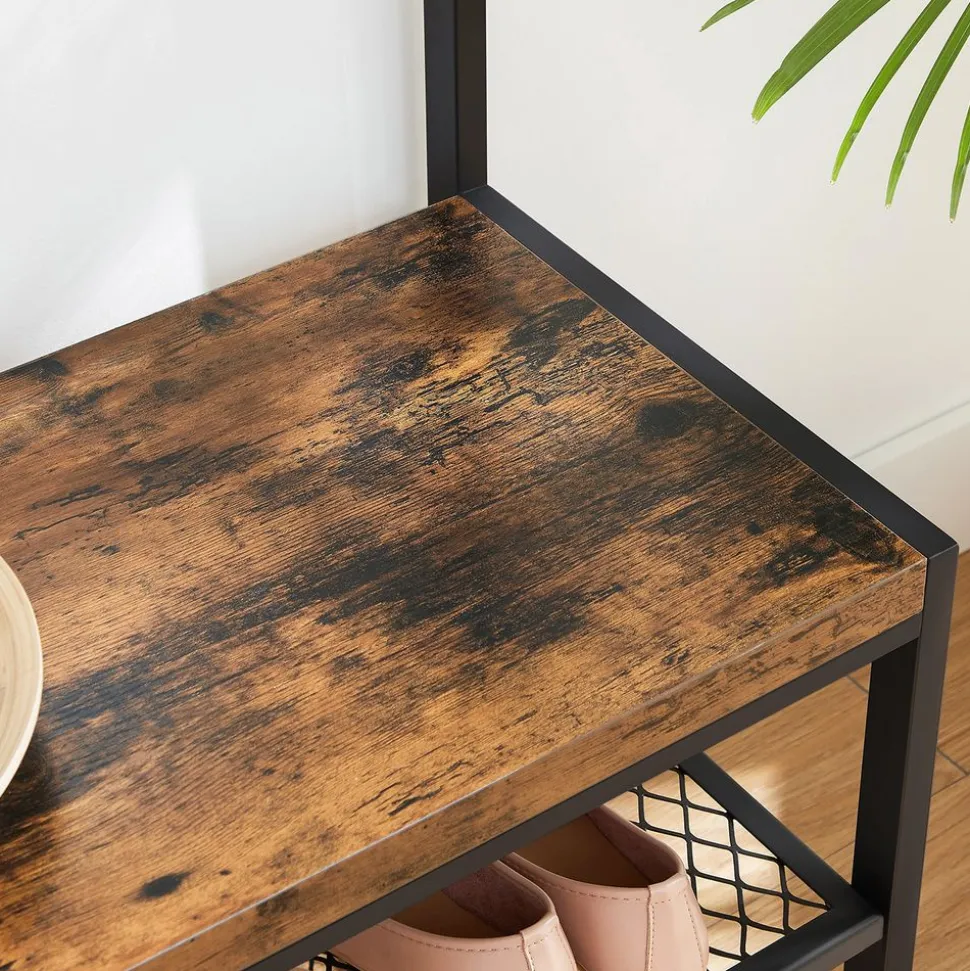 Cheap SONGMICS Porte-manteau 5 étagères marron rustique et noir d’encre