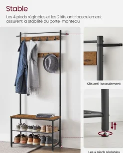 Flash Sale SONGMICS Portemanteau banc industriel