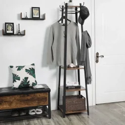 Online SONGMICS Portemanteau échelle industriel Marron Rustique