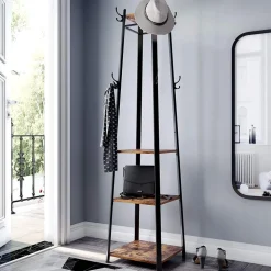 Online SONGMICS Portemanteau échelle industriel Marron Rustique