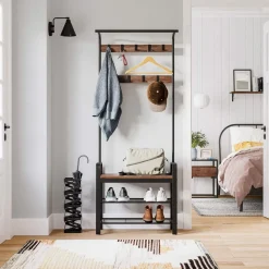 Online SONGMICS Portemanteau marron noisette