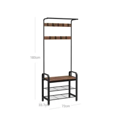 Online SONGMICS Portemanteau marron noisette