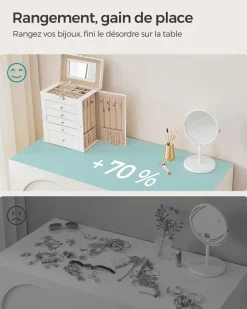 Fashion SONGMICS Portemanteau mural avec étagère de rangement