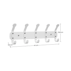 New SONGMICS Porte-manteau mural blanc