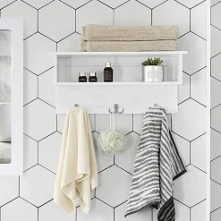 Store SONGMICS Portemanteau mural Blanc