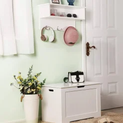 Store SONGMICS Portemanteau mural Blanc