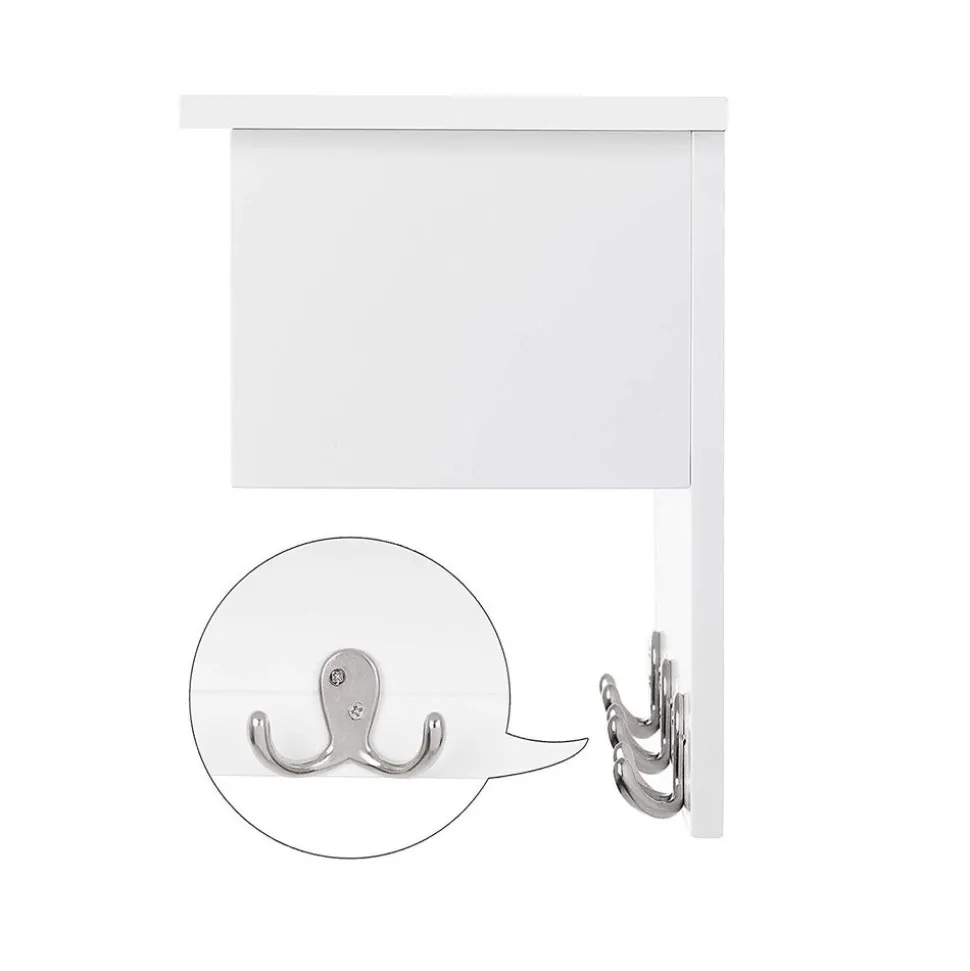 Store SONGMICS Portemanteau mural Blanc