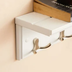 Outlet SONGMICS Porte-manteau mural étagère Blanc