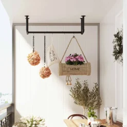 Store SONGMICS Portemanteau mural tuyaux Noir