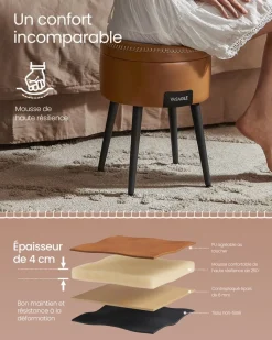 Best Sale SONGMICS Portemanteau sur roulettes marron rustique et noir d'encre