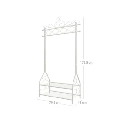 Best SONGMICS Portemanteau étagère beige Blanc