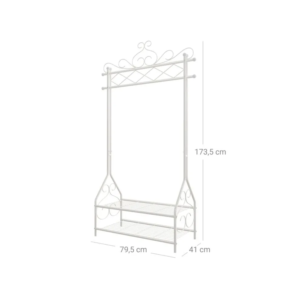 Best SONGMICS Portemanteau étagère beige Blanc