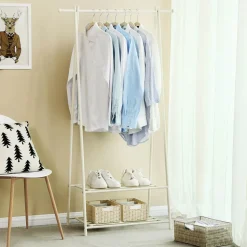 New SONGMICS Portemanteau étagère crème