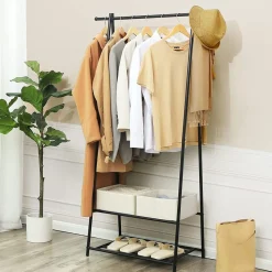 New SONGMICS Portemanteau étagère crème