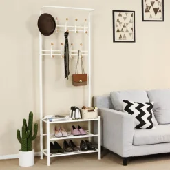 Sale SONGMICS Portemanteau étagère noir