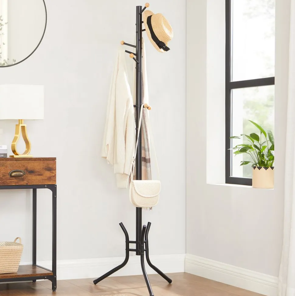 Flash Sale SONGMICS Porte-manteaux 11 crochets noir