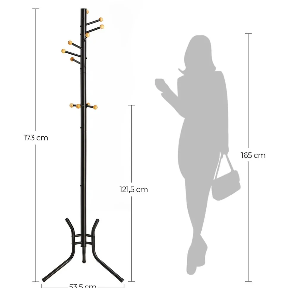 Flash Sale SONGMICS Porte-manteaux 11 crochets noir