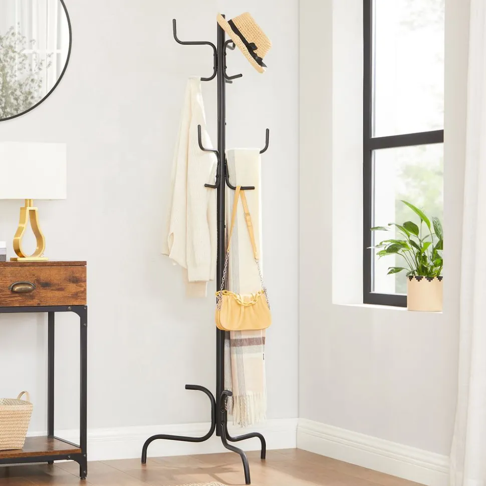 Hot SONGMICS Porte-manteaux 12 patères Noir