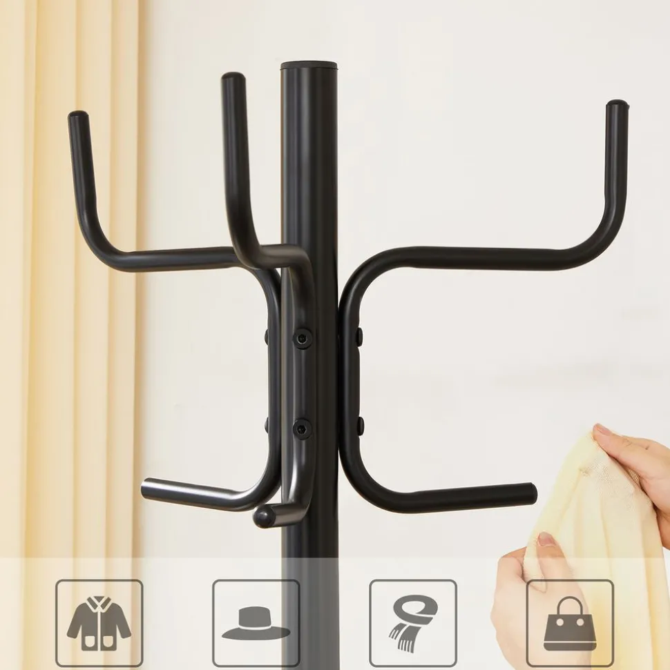 Hot SONGMICS Porte-manteaux 12 patères Noir