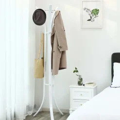 Cheap SONGMICS Porte-manteaux 3 pieds blanc