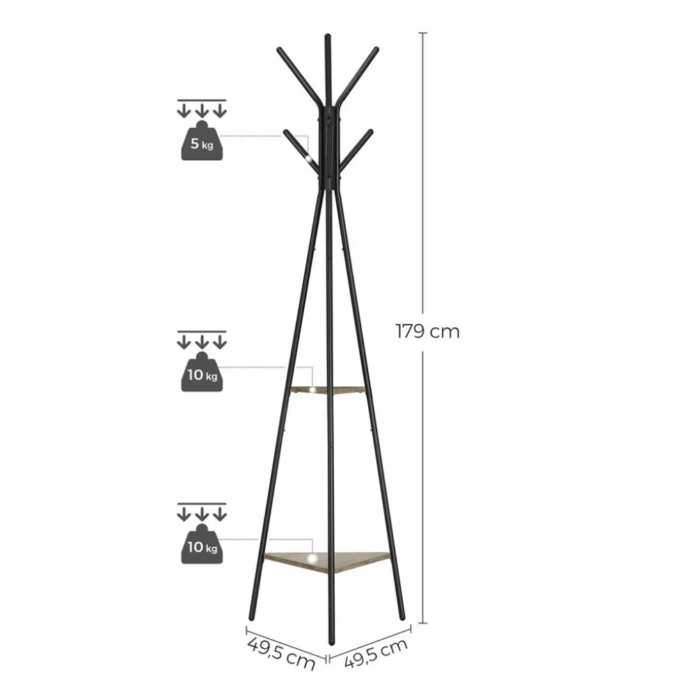 Flash Sale SONGMICS Porte-manteaux 2 étagères