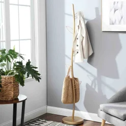 Sale SONGMICS Porte-manteaux feuilles doré