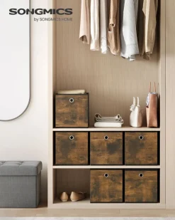 Best Sale SONGMICS Porte-manteaux mural Marron Rustique + Noir